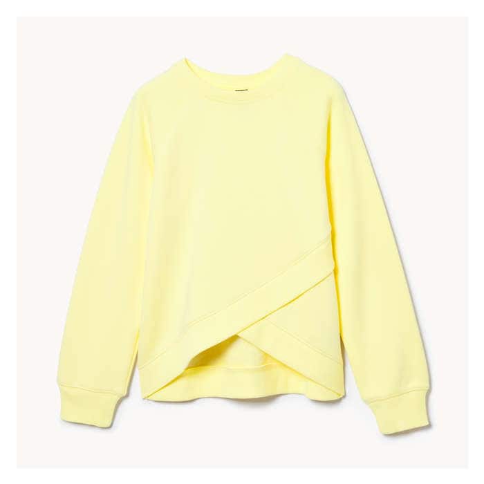Filles Pull sport en molleton pour filles - Vert Lime Pâle